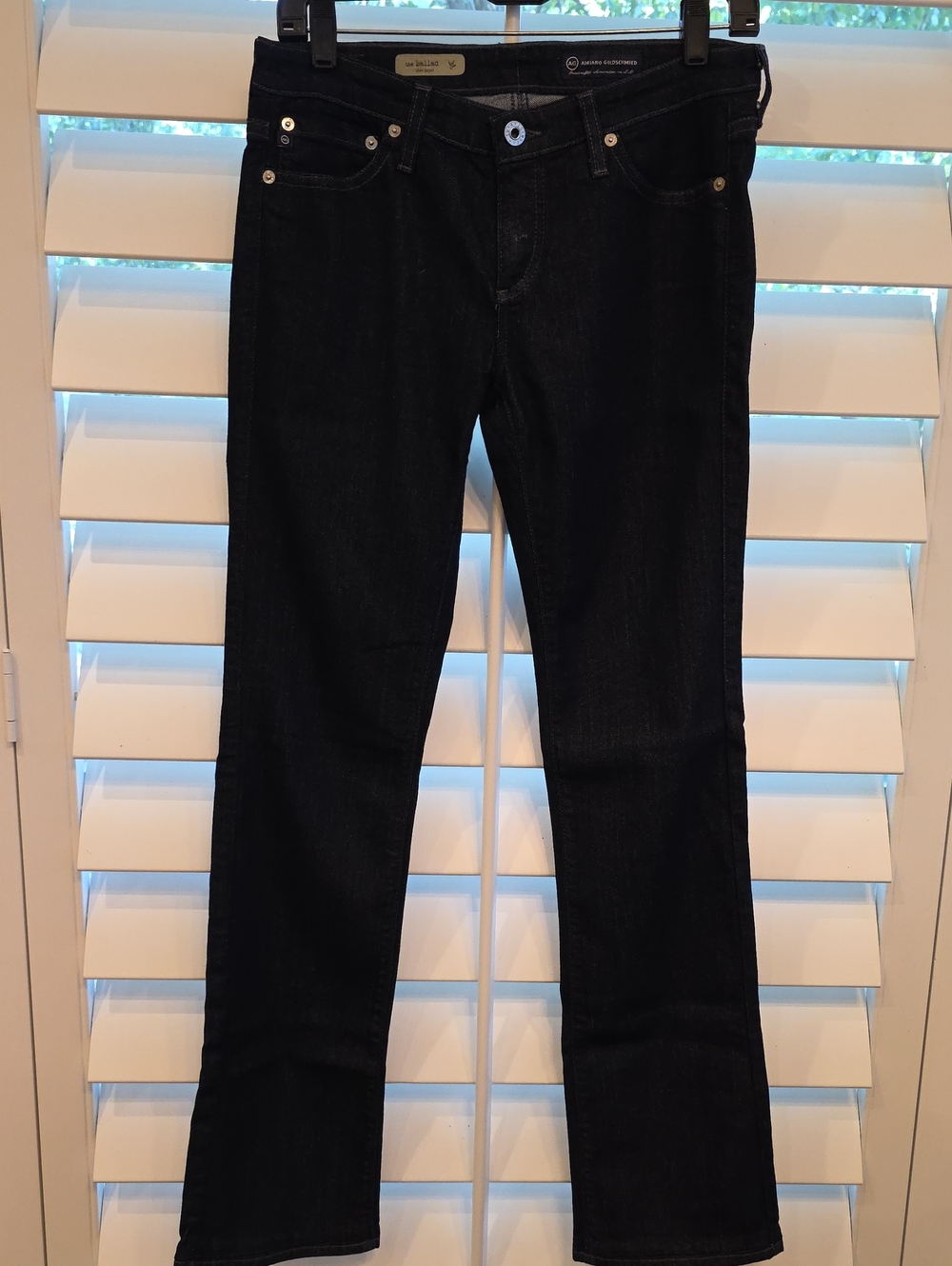 AG Adriano Goldschmied Straight Leg Dark Blue Jeans